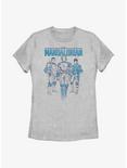 Star Wars The Mandalorian Blue Crew Super Vintage Womens T-Shirt, ATH HTR, hi-res