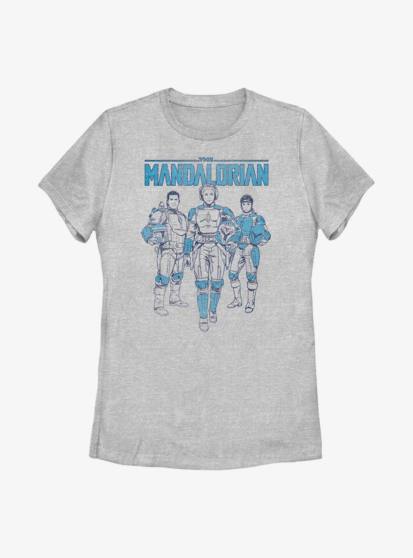 Star Wars The Mandalorian Blue Crew Super Vintage Womens T-Shirt, , hi-res