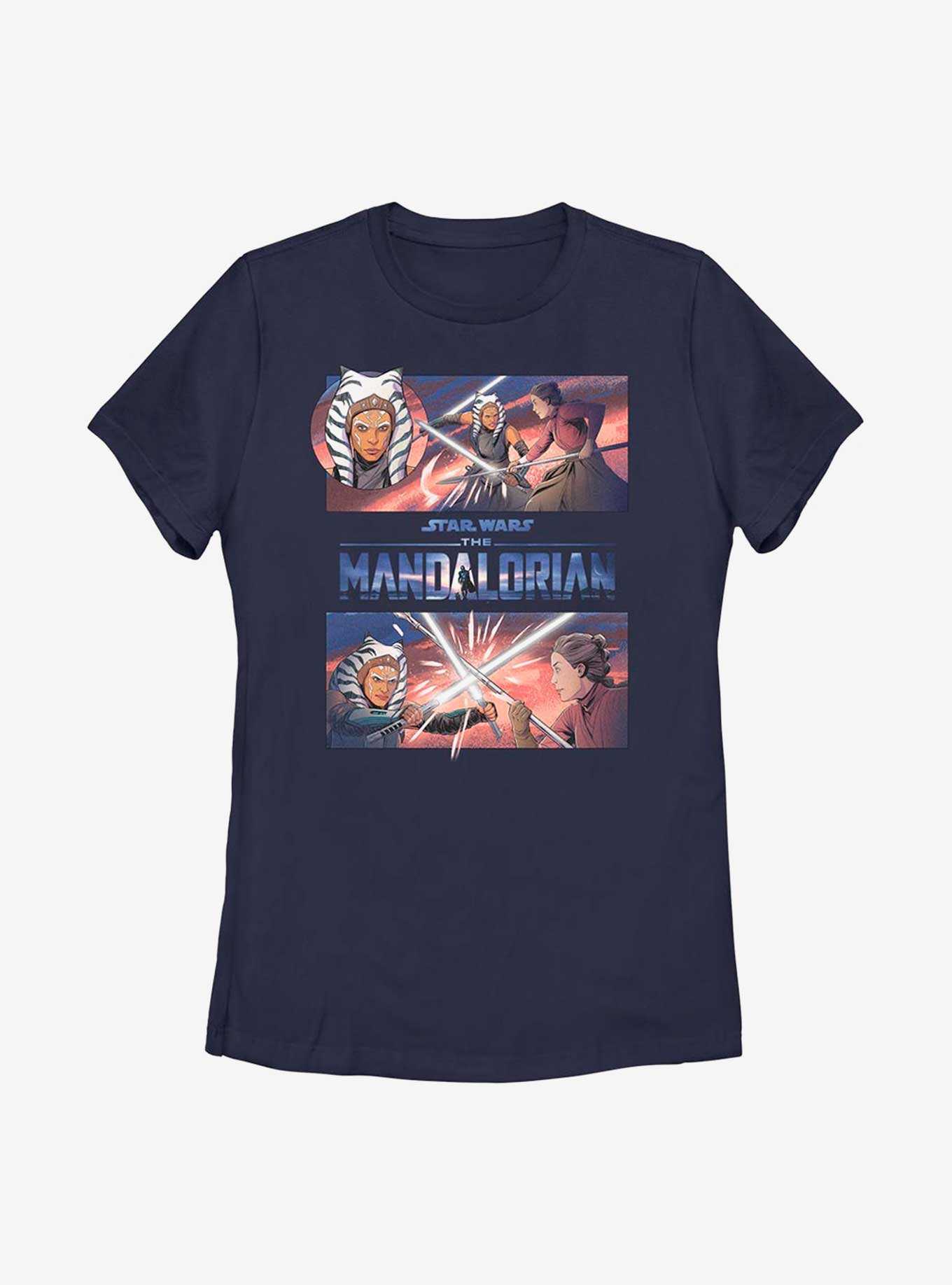 Star Wars The Mandalorian Clash With Ahsoka Womens T-Shirt, , hi-res
