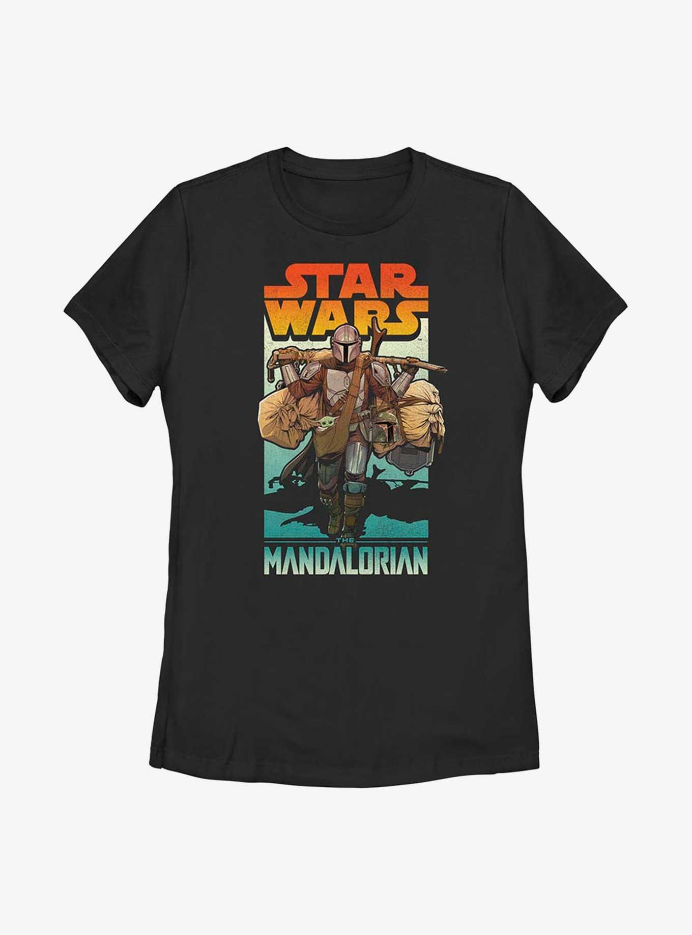 Star Wars The Mandalorian On Foot Womens T-Shirt, BLACK, hi-res