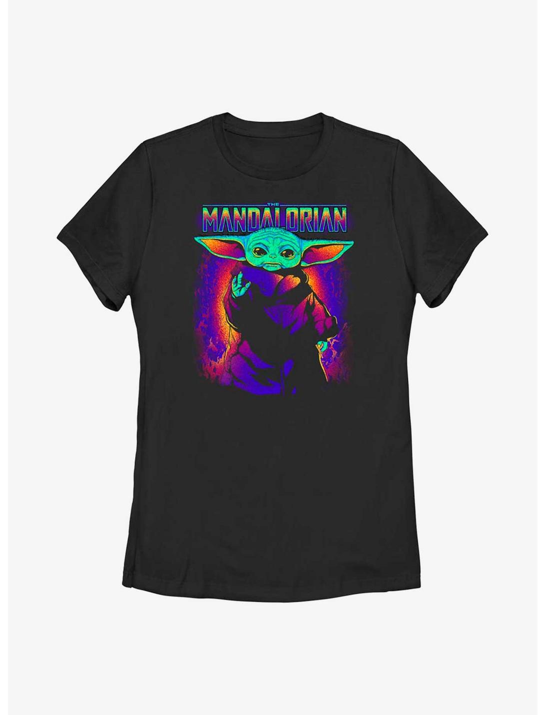 Star Wars The Mandalorian Neon Primary The Child Womens T-Shirt, BLACK, hi-res