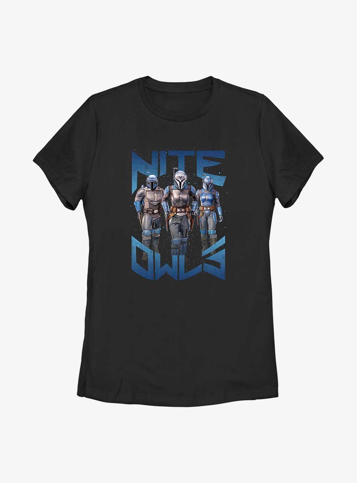 Star Wars The Mandalorian Nite Owl Womens T-Shirt, BLACK, hi-res