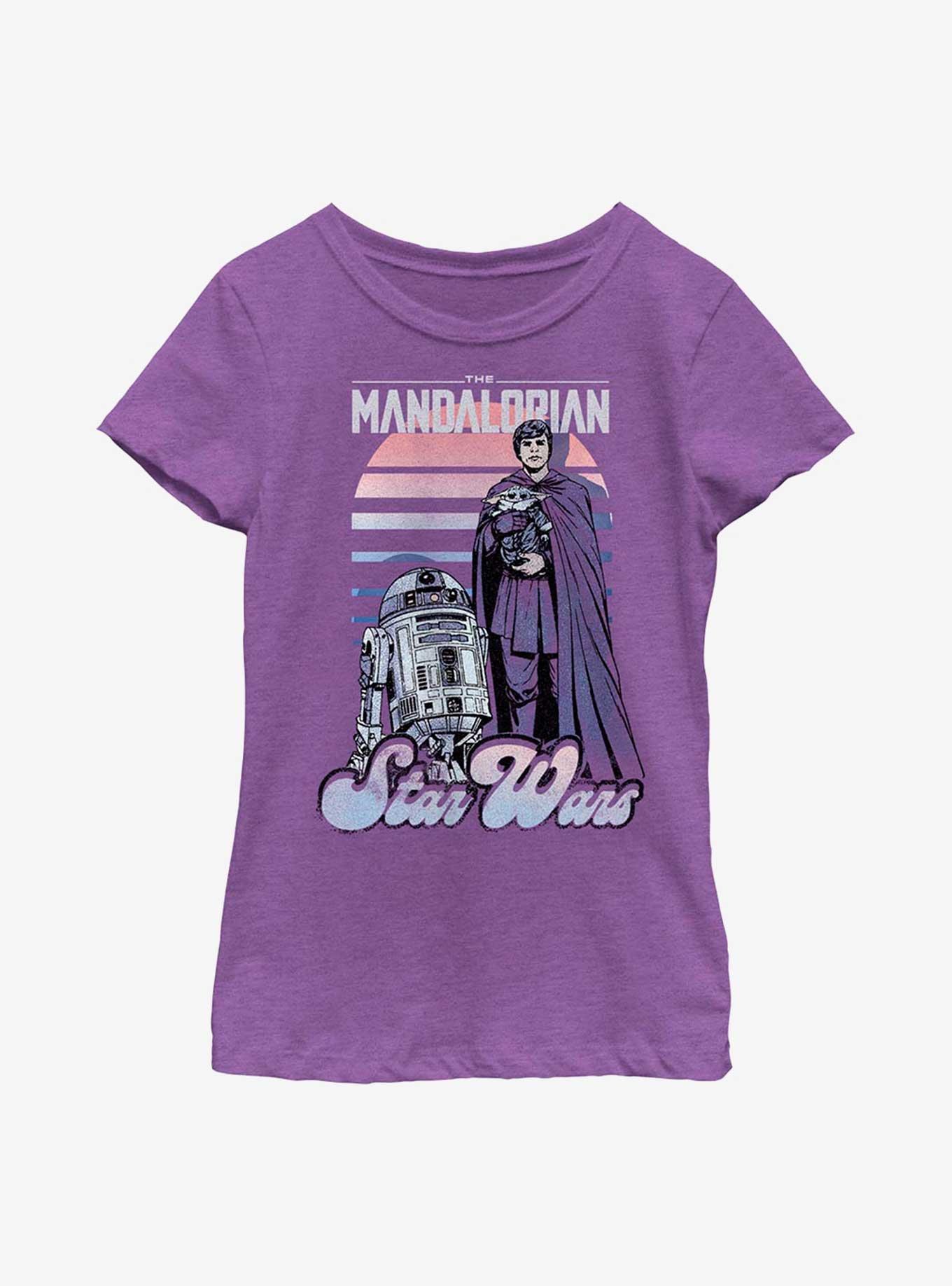 Star Wars The Mandalorian A Boy And His Droid Youth Girls T-Shirt, PURPLE BERRY, hi-res