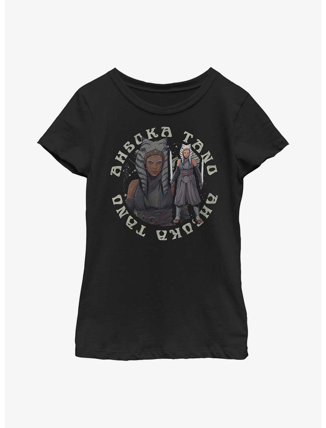 Star Wars The Mandalorian Ahsoka Tano Youth Girls T-Shirt, BLACK, hi-res