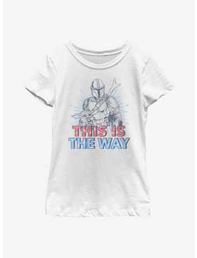 Star Wars The Mandalorian Americana Buddies Youth Girls T-Shirt, , hi-res