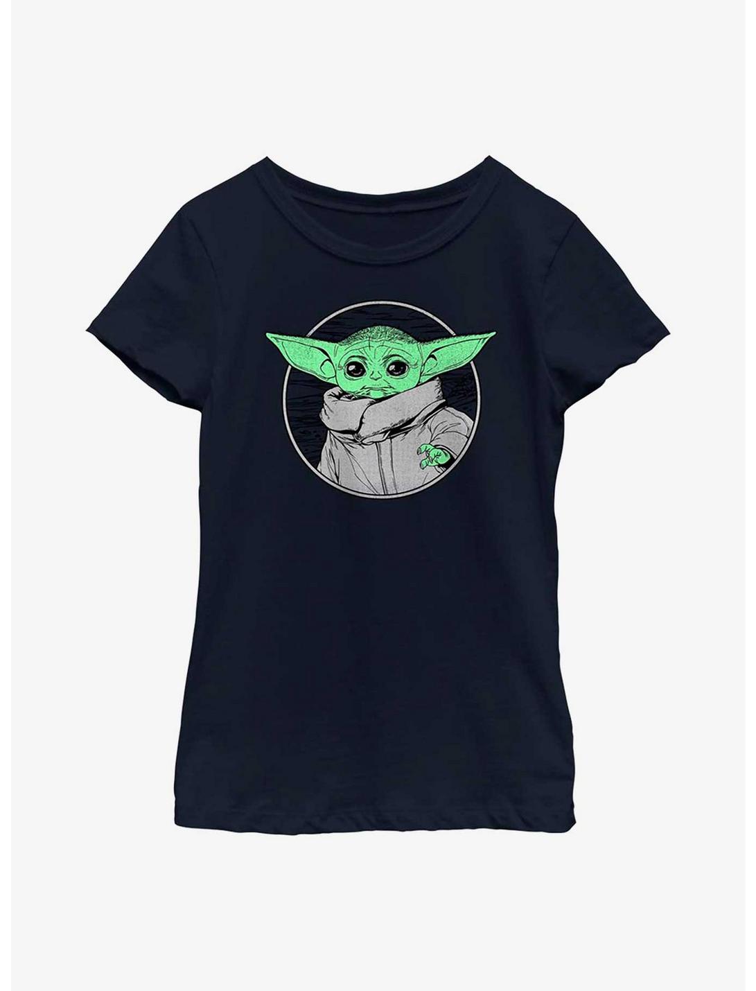 Star Wars The Mandalorian The Child Force Youth Girls T-Shirt, NAVY, hi-res
