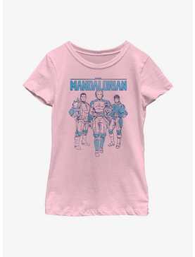 Star Wars The Mandalorian Blue Crew Super Vintage Youth Girls T-Shirt, , hi-res