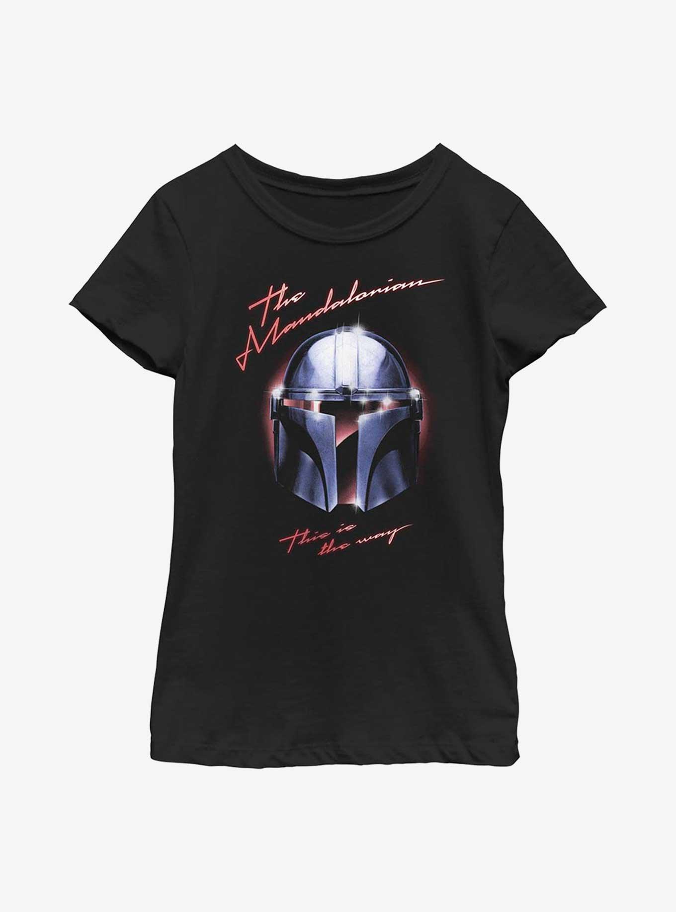 Star Wars The Mandalorian Helmet Chrome Youth Girls T-Shirt, , hi-res