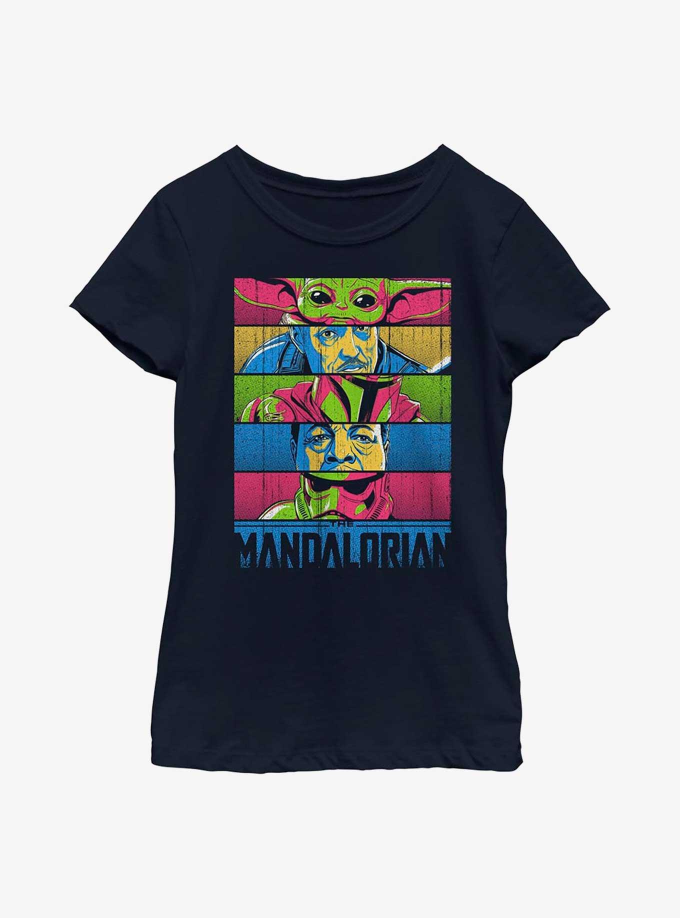 Star Wars The Mandalorian Bro Youth Girls T-Shirt, NAVY, hi-res