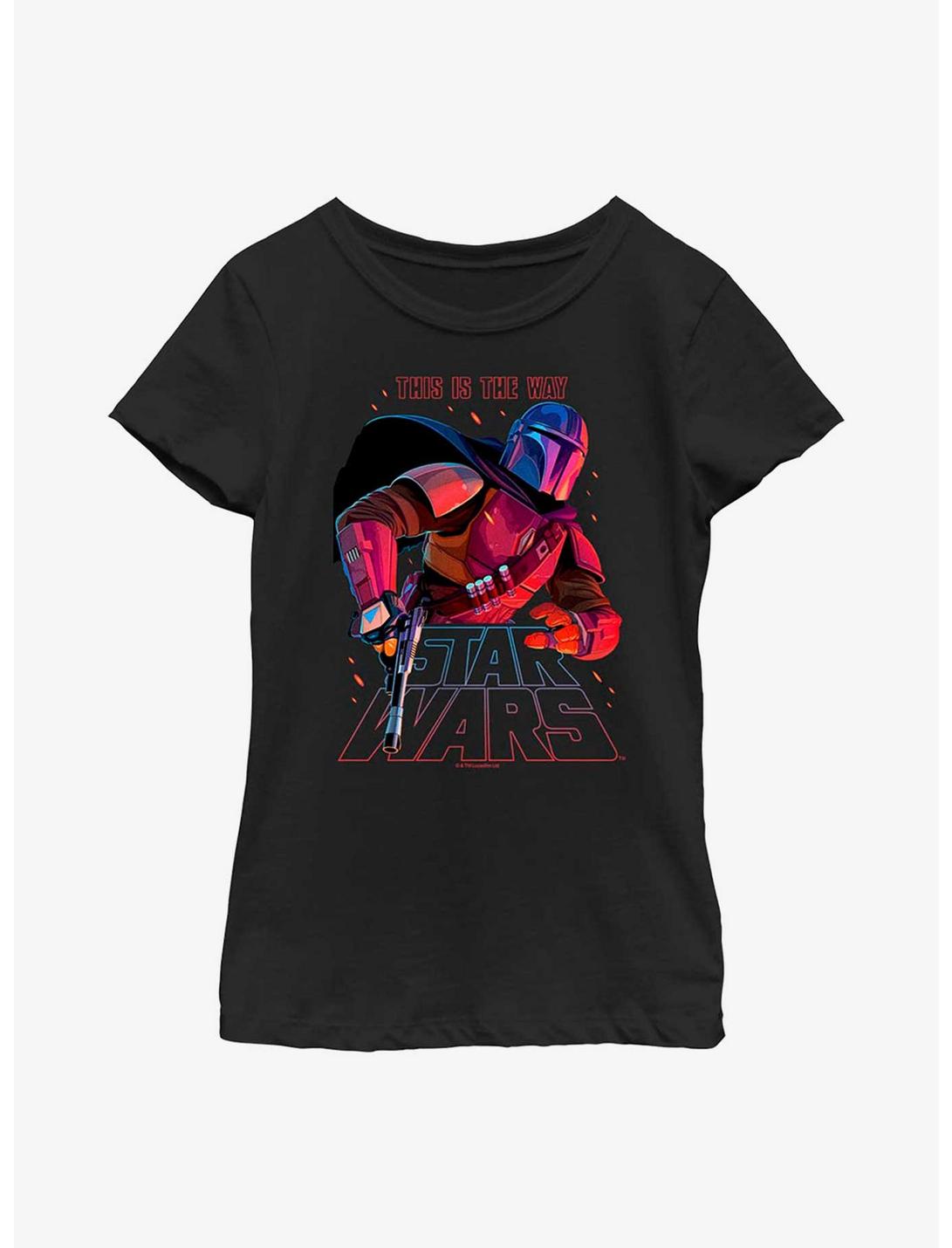 Star Wars The Mandalorian Night Ranger Youth Girls T-Shirt, BLACK, hi-res