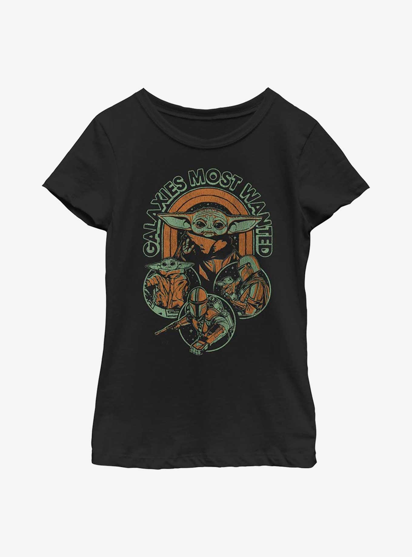 Star Wars The Mandalorian Rainbow Retro Youth Girls T-Shirt, , hi-res