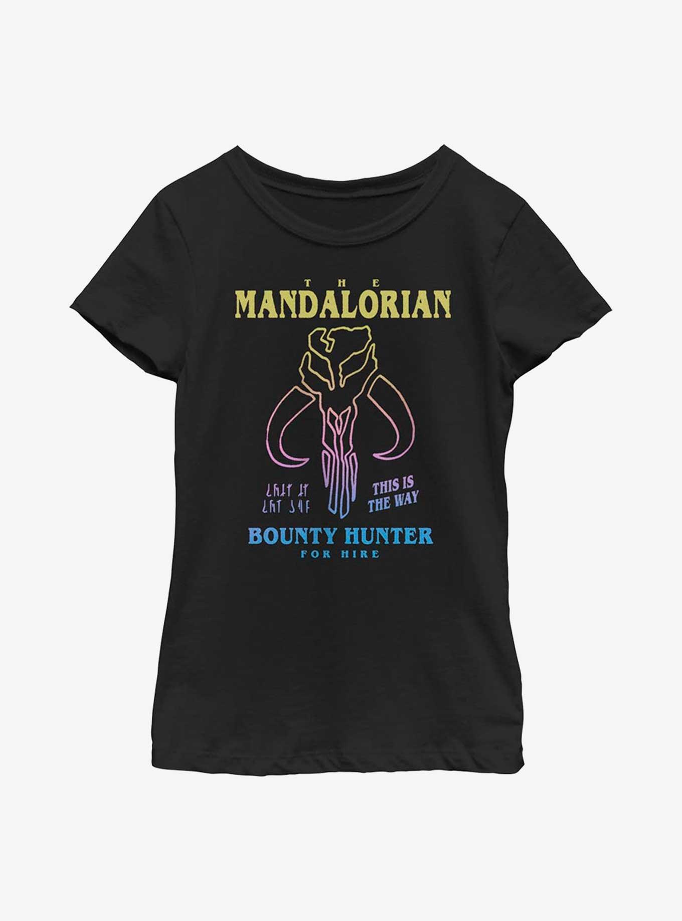 Star Wars The Mandalorian Symbol Drawn Youth Girls T-Shirt, , hi-res