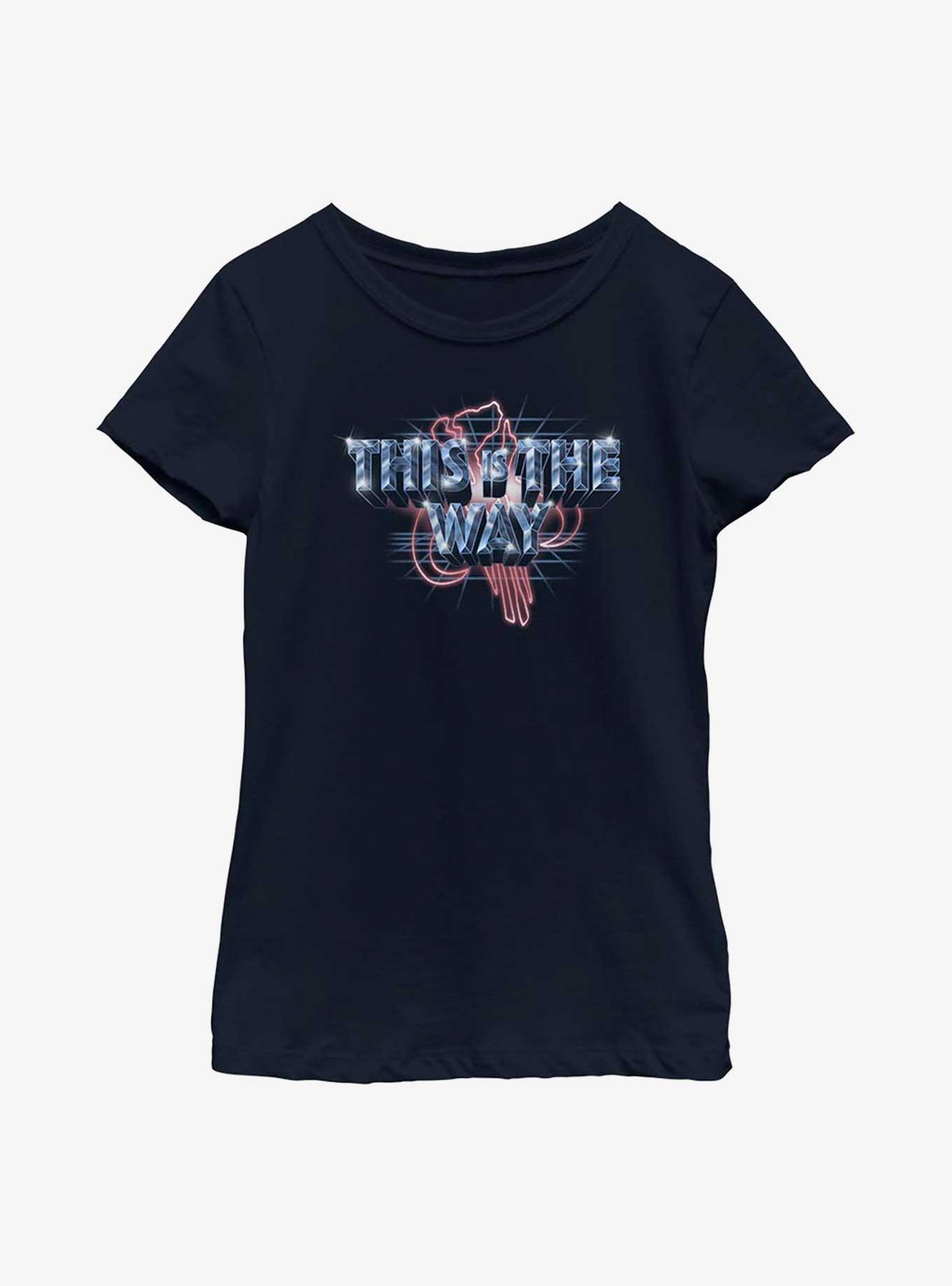 Star Wars The Mandalorian The Way Heavy Youth Girls T-Shirt, NAVY, hi-res