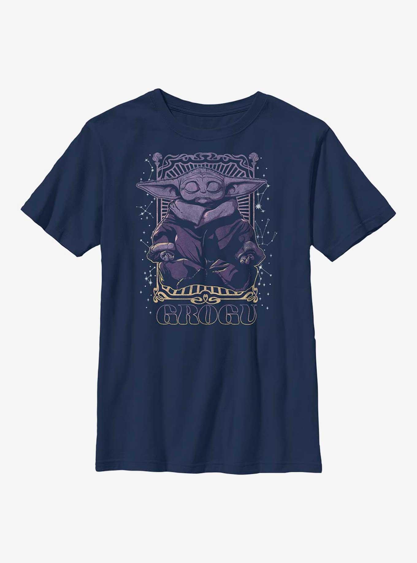 Our Universe Star Wars The Mandalorian Grogu Meditating Striped T-Shirt -  BoxLunch Exclusive