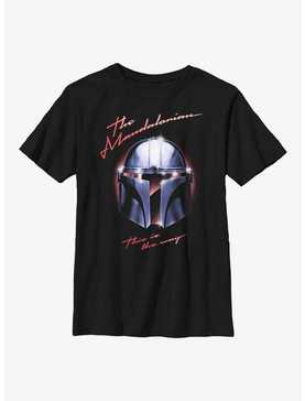 Star Wars The Mandalorian Helmet Chrome Youth T-Shirt, , hi-res