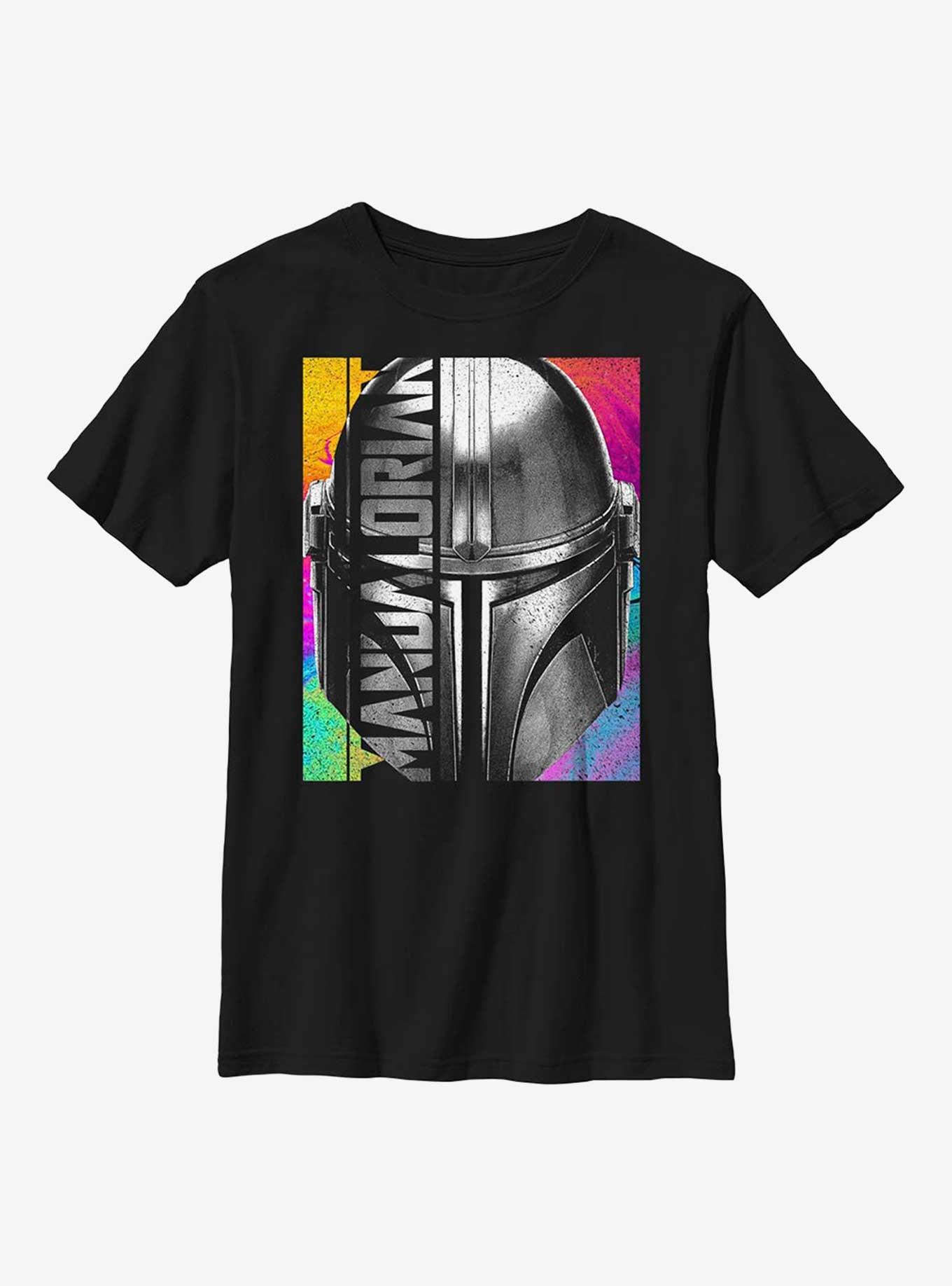 Star Wars The Mandalorian Inverse Youth T-Shirt, BLACK, hi-res