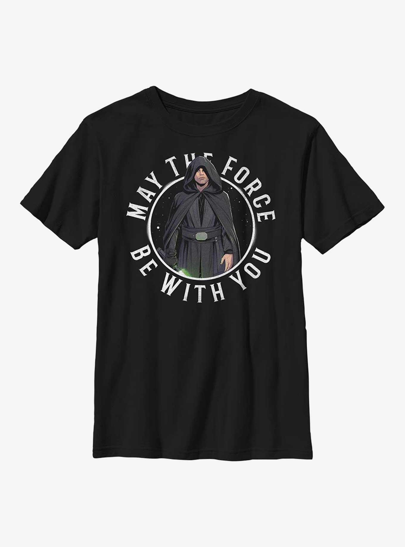 Star Wars The Mandalorian Looking Scary Luke Youth T-Shirt, , hi-res