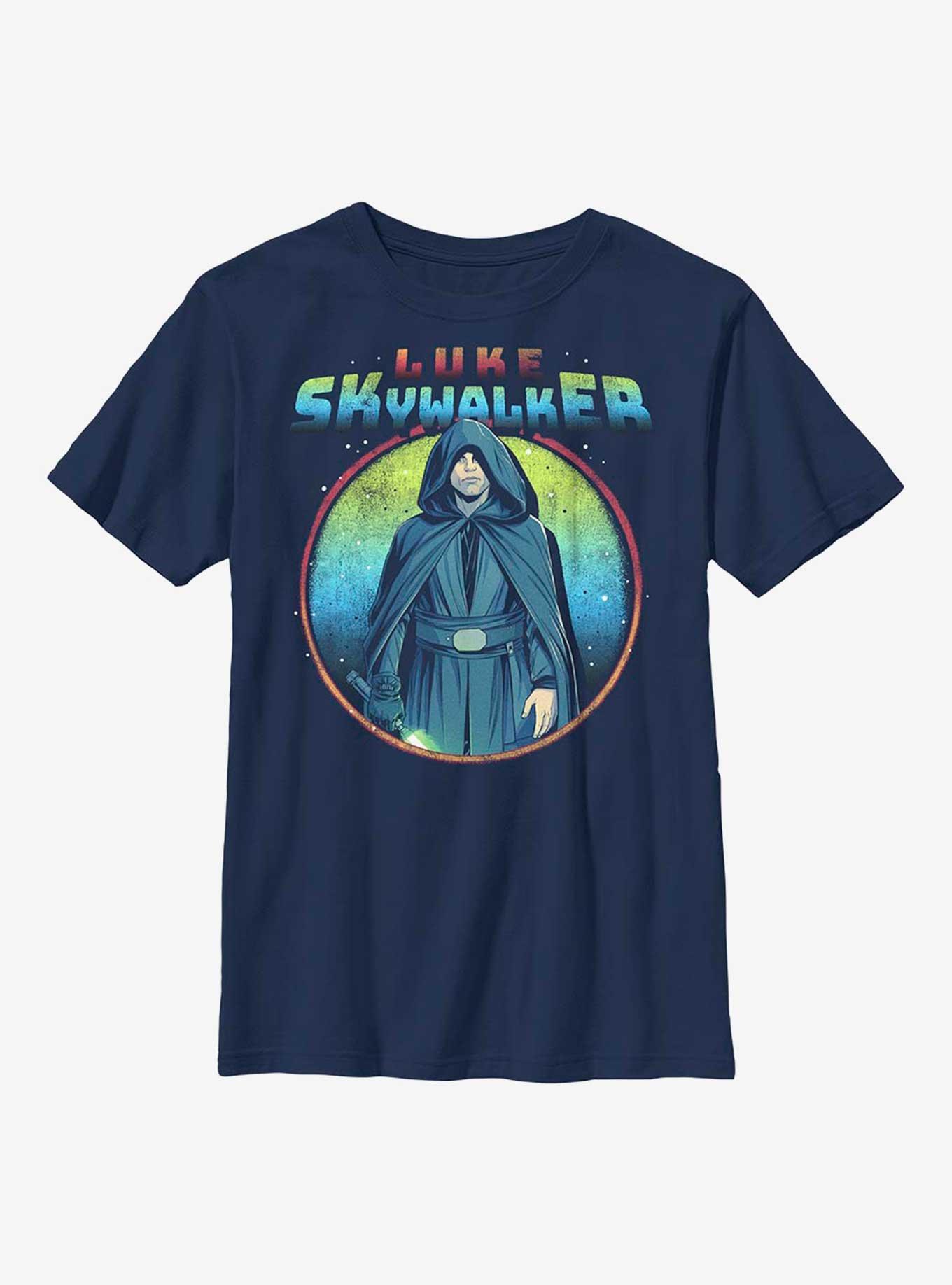 Star Wars The Mandalorian Luke Skywalker Youth T-Shirt, NAVY, hi-res