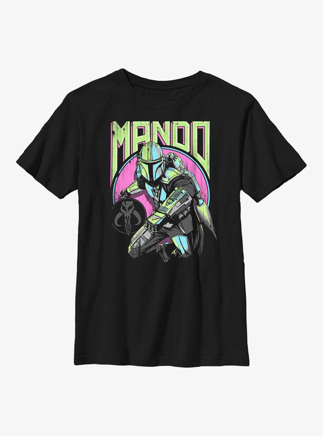 Star Wars The Mandalorian New Wave Youth T-Shirt, BLACK, hi-res