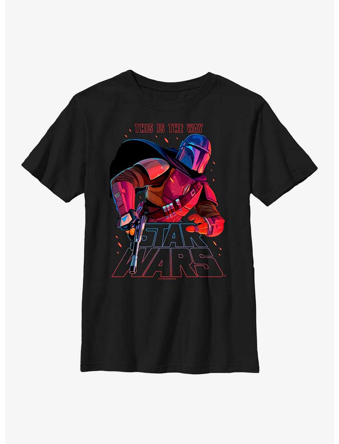 Star Wars The Mandalorian Night Ranger Youth T-Shirt, BLACK, hi-res