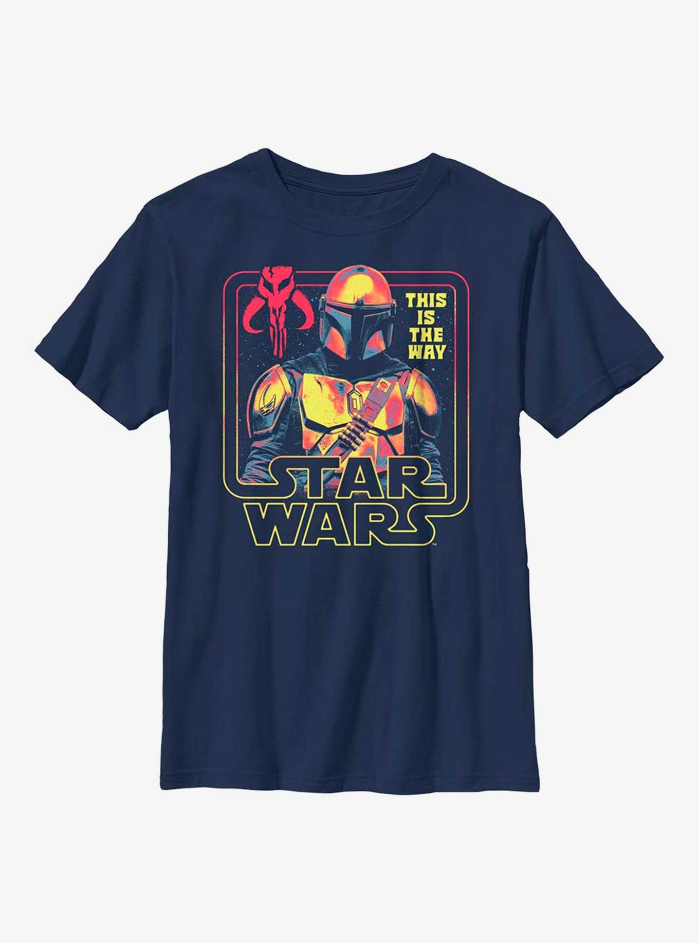 Star Wars The Mandalorian The Protector Youth T-Shirt, NAVY, hi-res