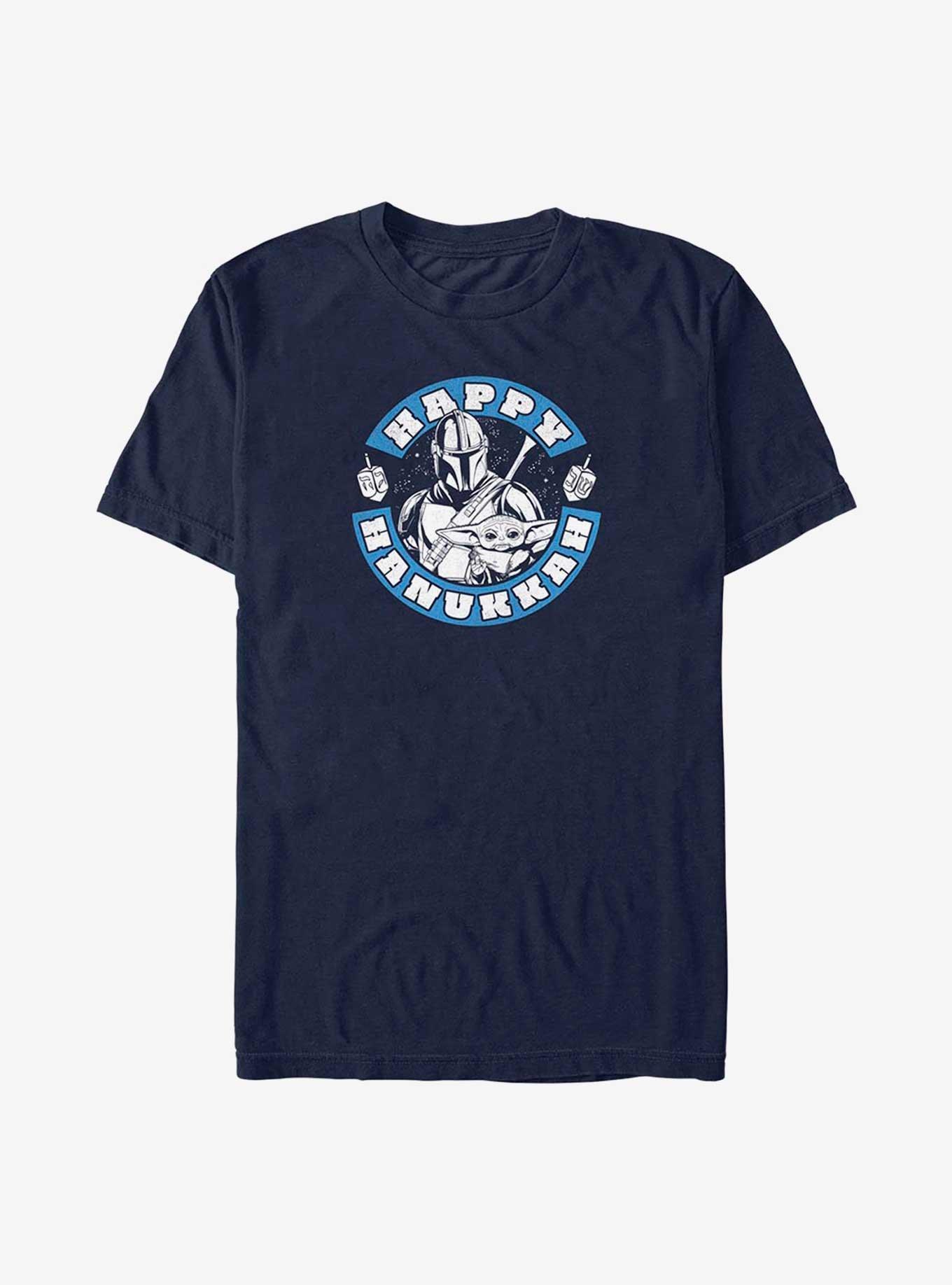 Star Wars The Mandalorian Hanukkah T-Shirt, NAVY, hi-res