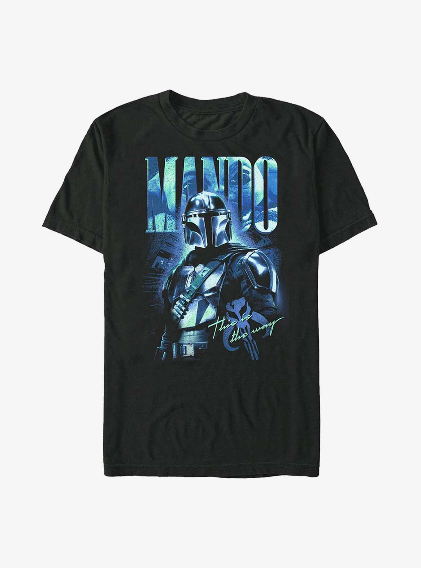 Star Wars The Mandalorian Big Glow T-Shirt, BLACK, hi-res