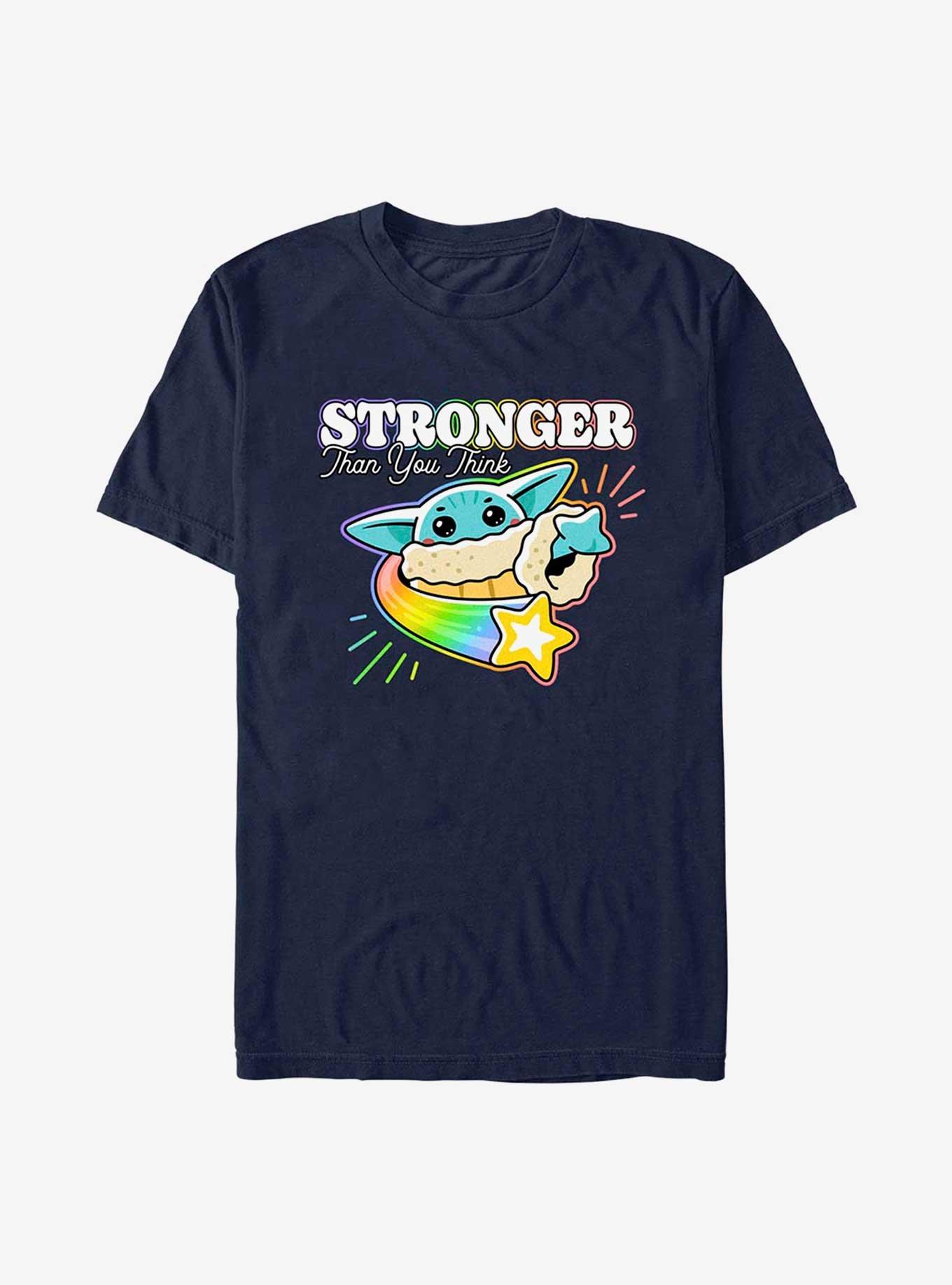 Star Wars The Mandalorian Stronger Than You Think T-Shirt, NAVY, hi-res