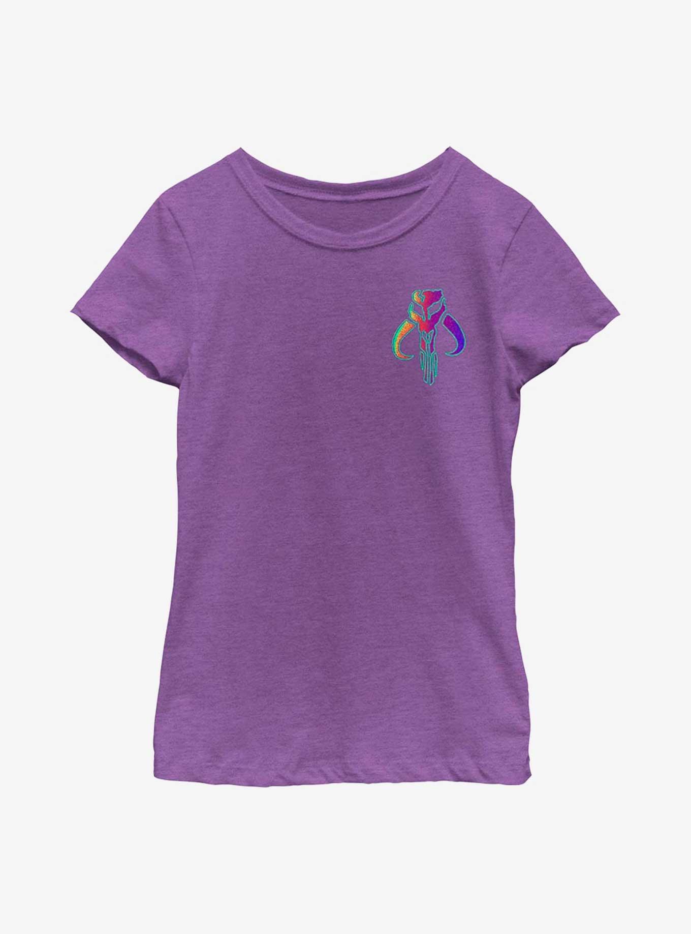 Star Wars The Mandalorian Neon Primary Icon Youth Girls T-Shirt, , hi-res