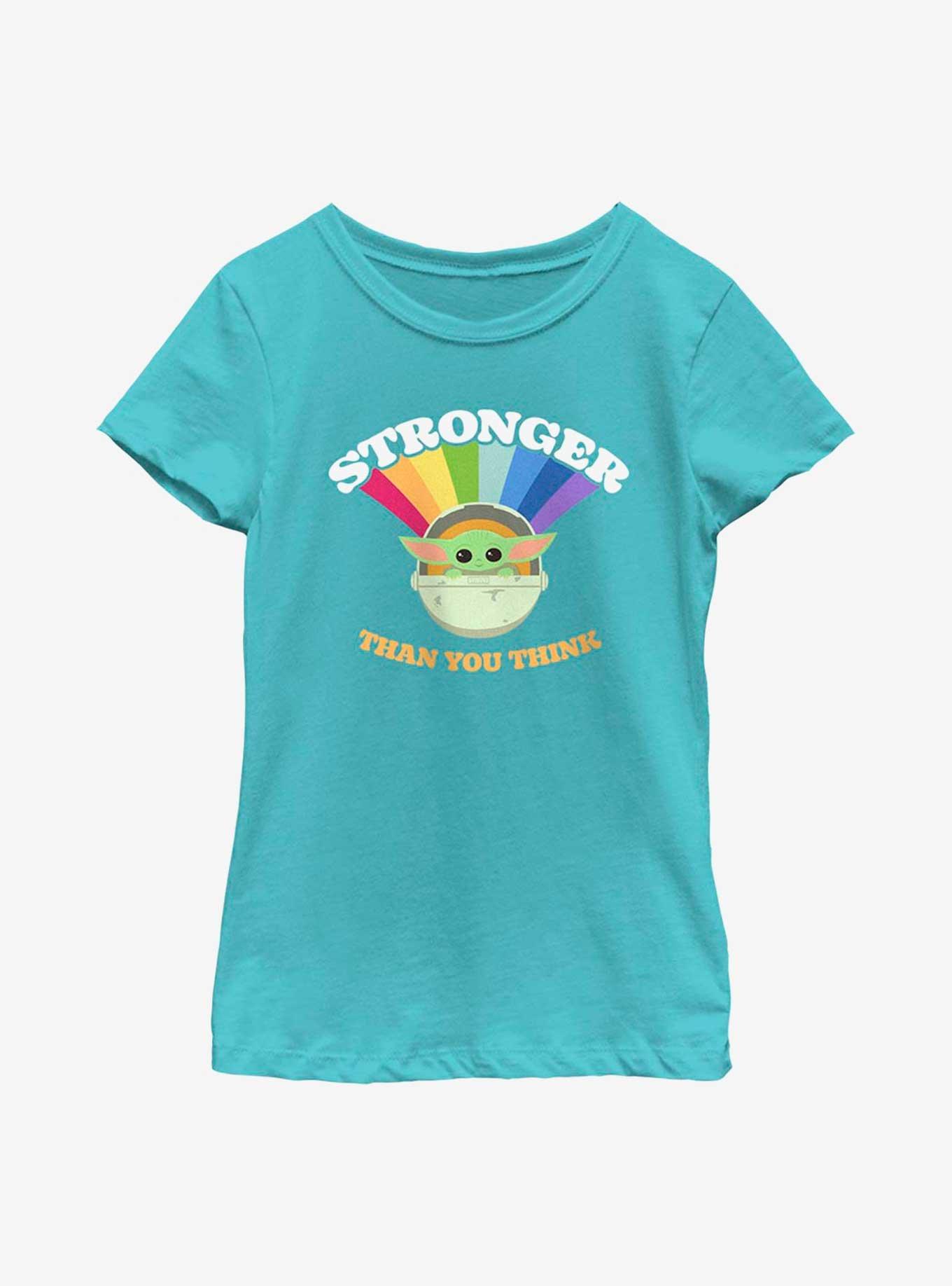 Star Wars The Mandalorian Stronger The Child Youth Girls T-Shirt, TAHI BLUE, hi-res