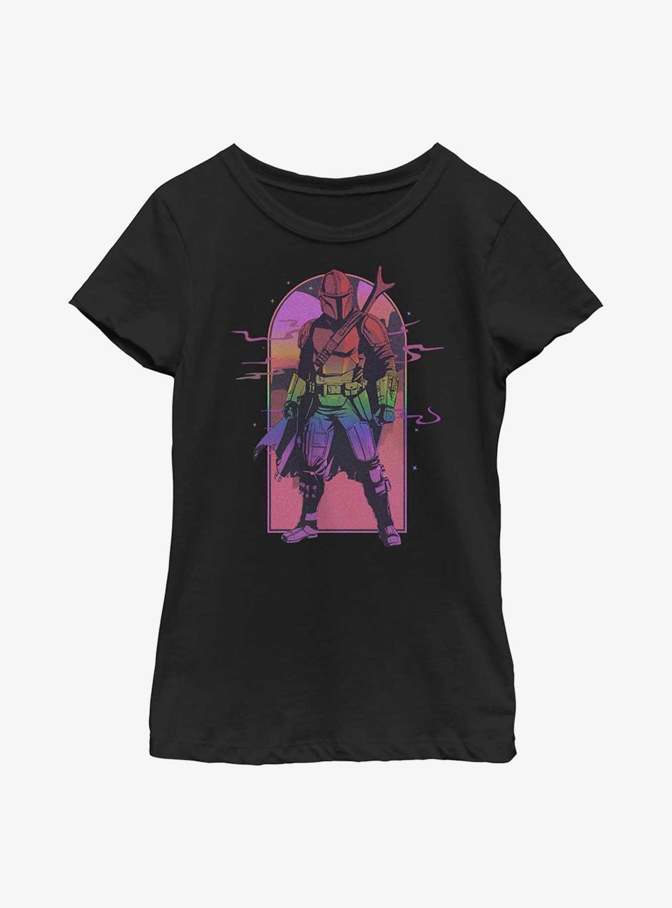 Star Wars The Mandalorian Sunset Spectacular Youth Girls T-Shirt, BLACK, hi-res