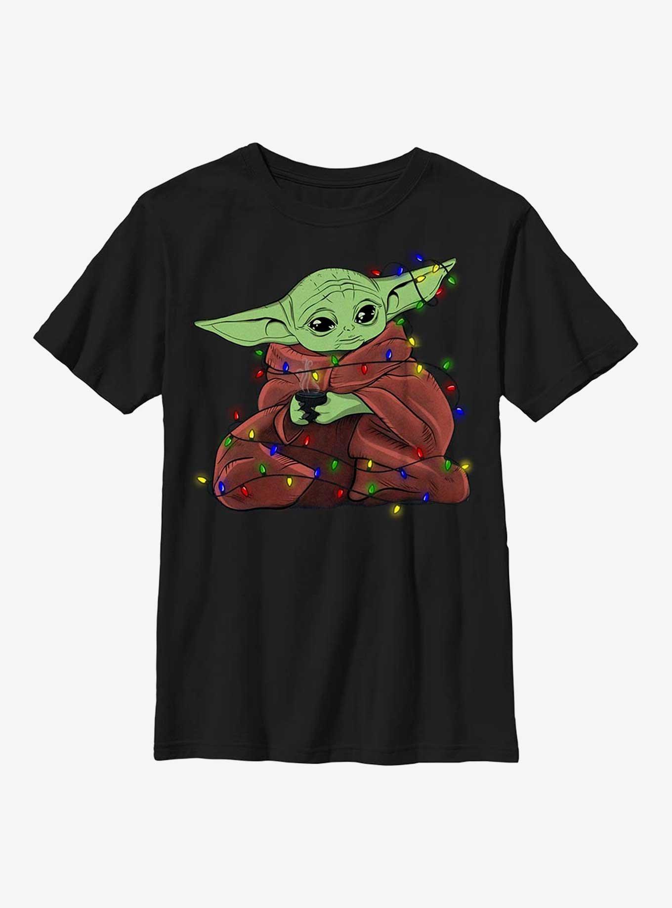 Star Wars The Mandalorian The Child Lights Youth T-Shirt, BLACK, hi-res