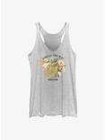 Star Wars The Mandalorian Floral The Child Womens Tank Top, WHITE HTR, hi-res