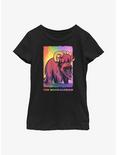 Star Wars The Mandalorian Bantha Ride Pride Youth Girls T-Shirt, BLACK, hi-res