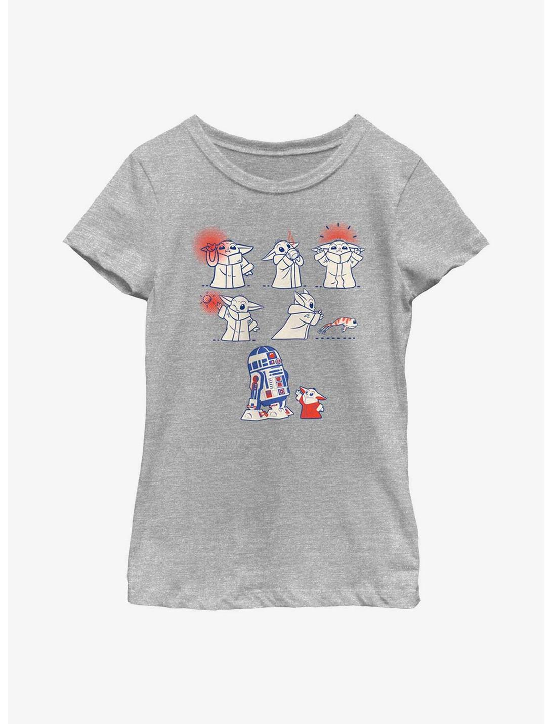 Star Wars The Mandalorian The Child Flag Youth Girls T-Shirt, ATH HTR, hi-res