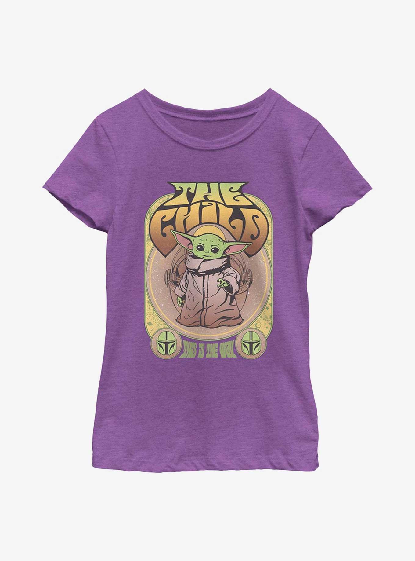 Star Wars The Mandalorian The Child Retro Gig Youth Girls T-Shirt, PURPLE BERRY, hi-res