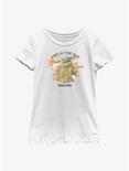 Star Wars The Mandalorian Floral The Child Youth Girls T-Shirt, WHITE, hi-res