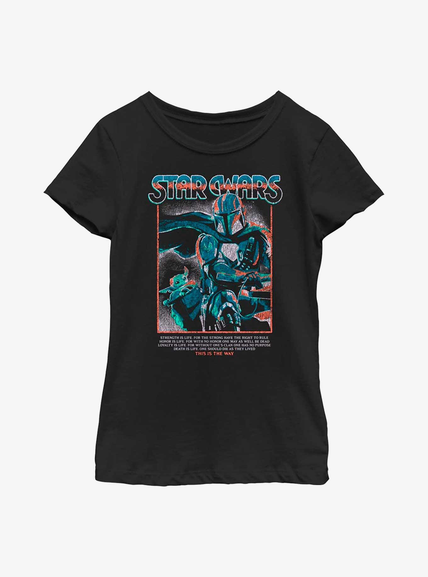 Star Wars The Mandalorian Joy Ride Youth Girls T-Shirt, BLACK, hi-res