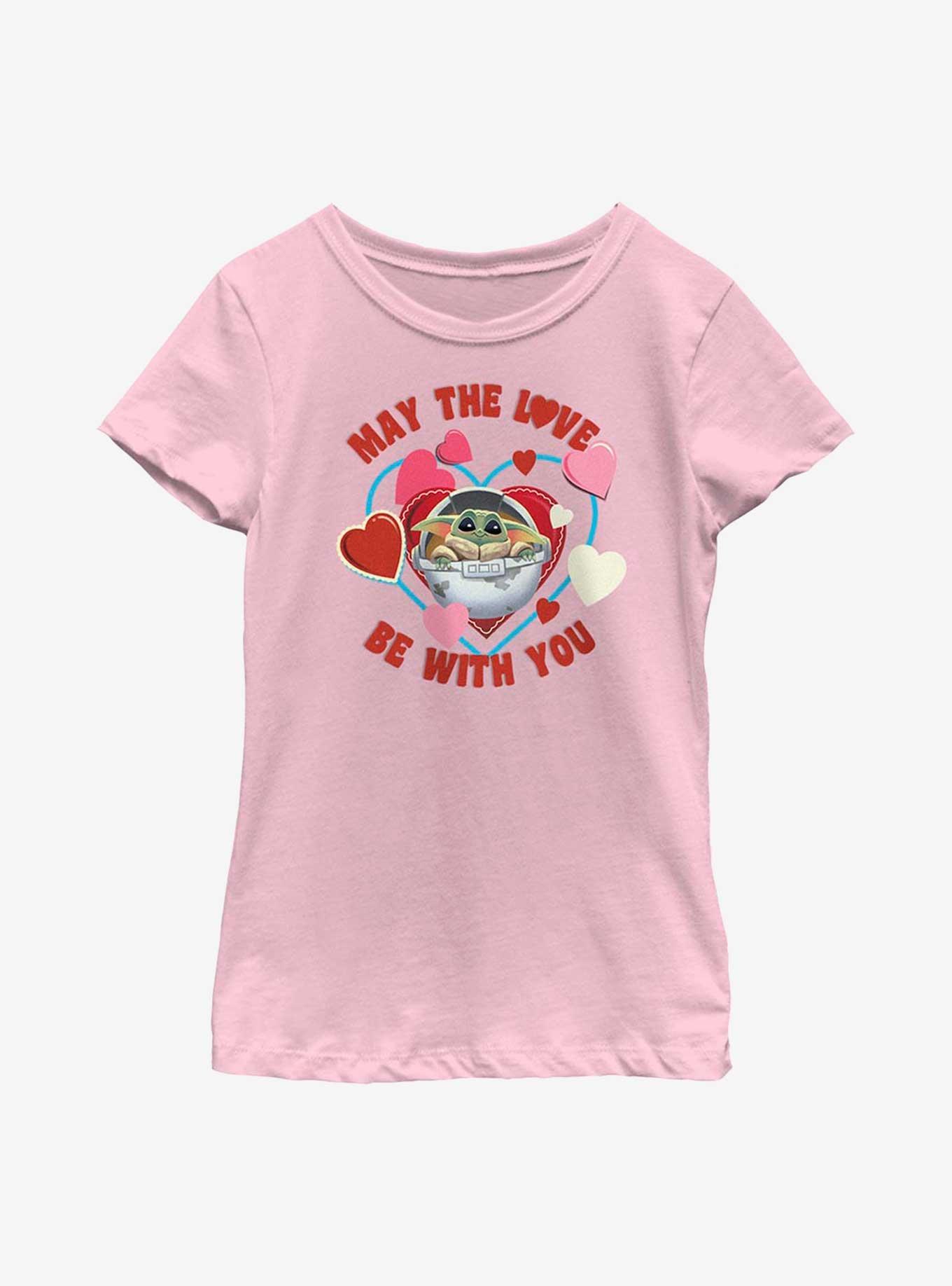 Star Wars The Mandalorian Little Lover Youth Girls T-Shirt, PINK, hi-res