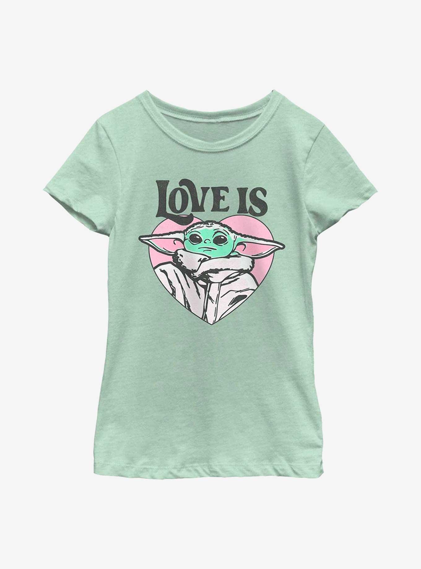 Star Wars The Mandalorian Love Is The Child Youth Girls T-Shirt, MINT, hi-res