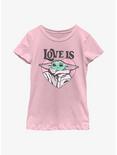 Star Wars The Mandalorian Love Is The Child Youth Girls T-Shirt, PINK, hi-res