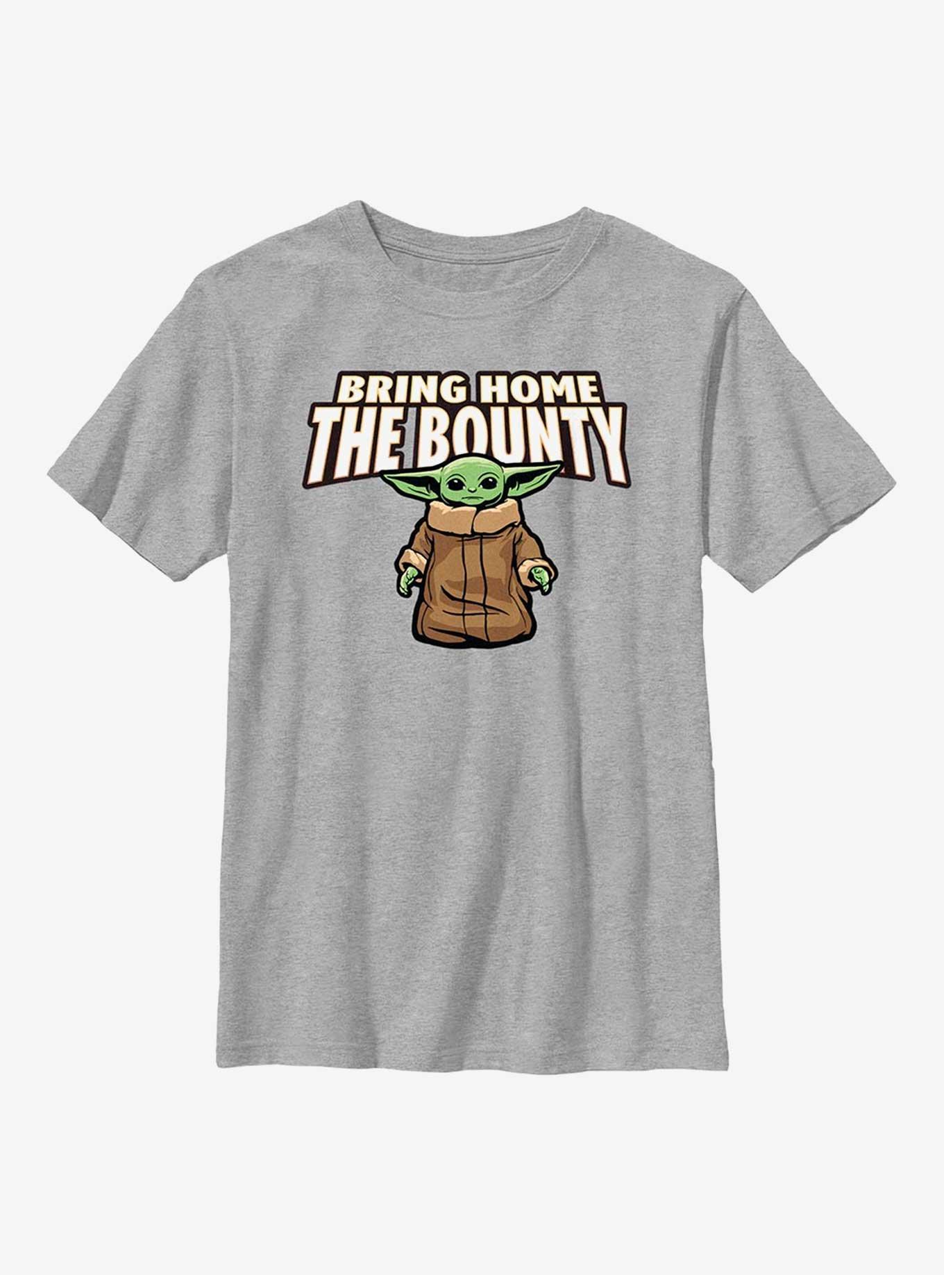 Star Wars The Mandalorian The Child Logo Youth T-Shirt, ATH HTR, hi-res