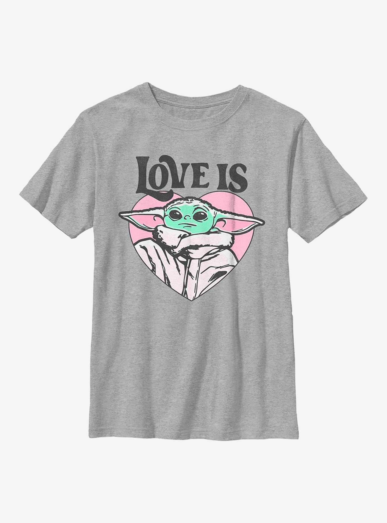 Star Wars The Mandalorian Love Is The Child Youth T-Shirt, ATH HTR, hi-res