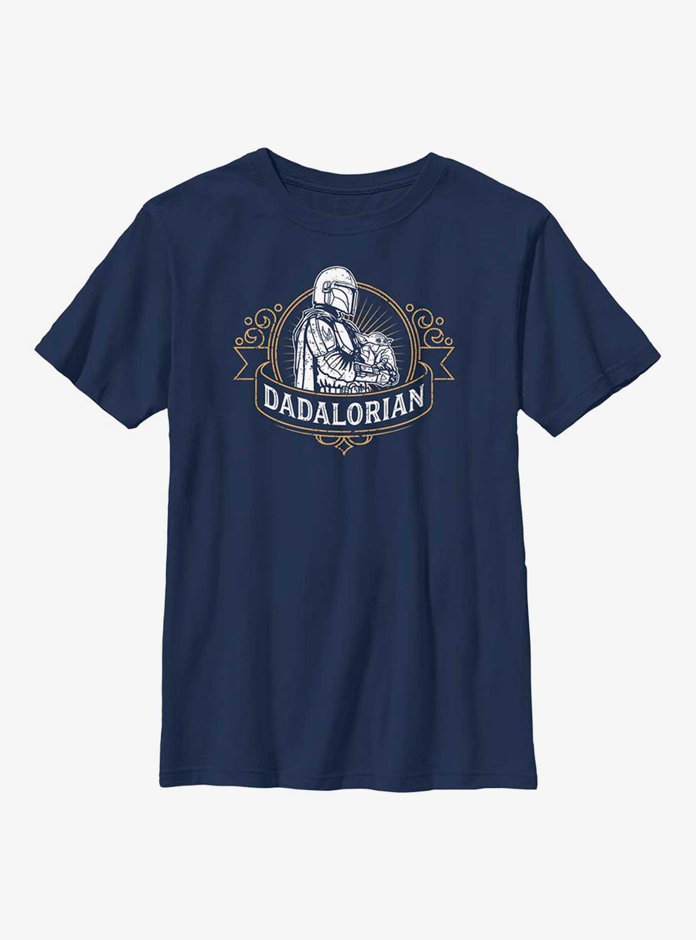 Star Wars The Mandalorian Banner Youth T-Shirt, NAVY, hi-res