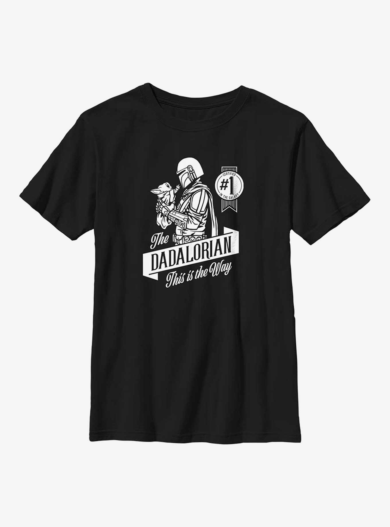 Star Wars The Mandalorian Side Shot Youth T-Shirt, BLACK, hi-res