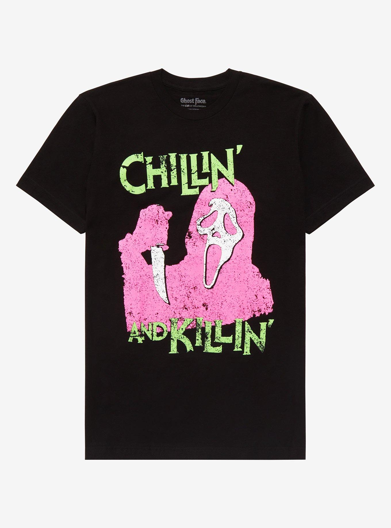 Scream Ghost Face Chillin' And Killin' T-Shirt, BLACK, hi-res