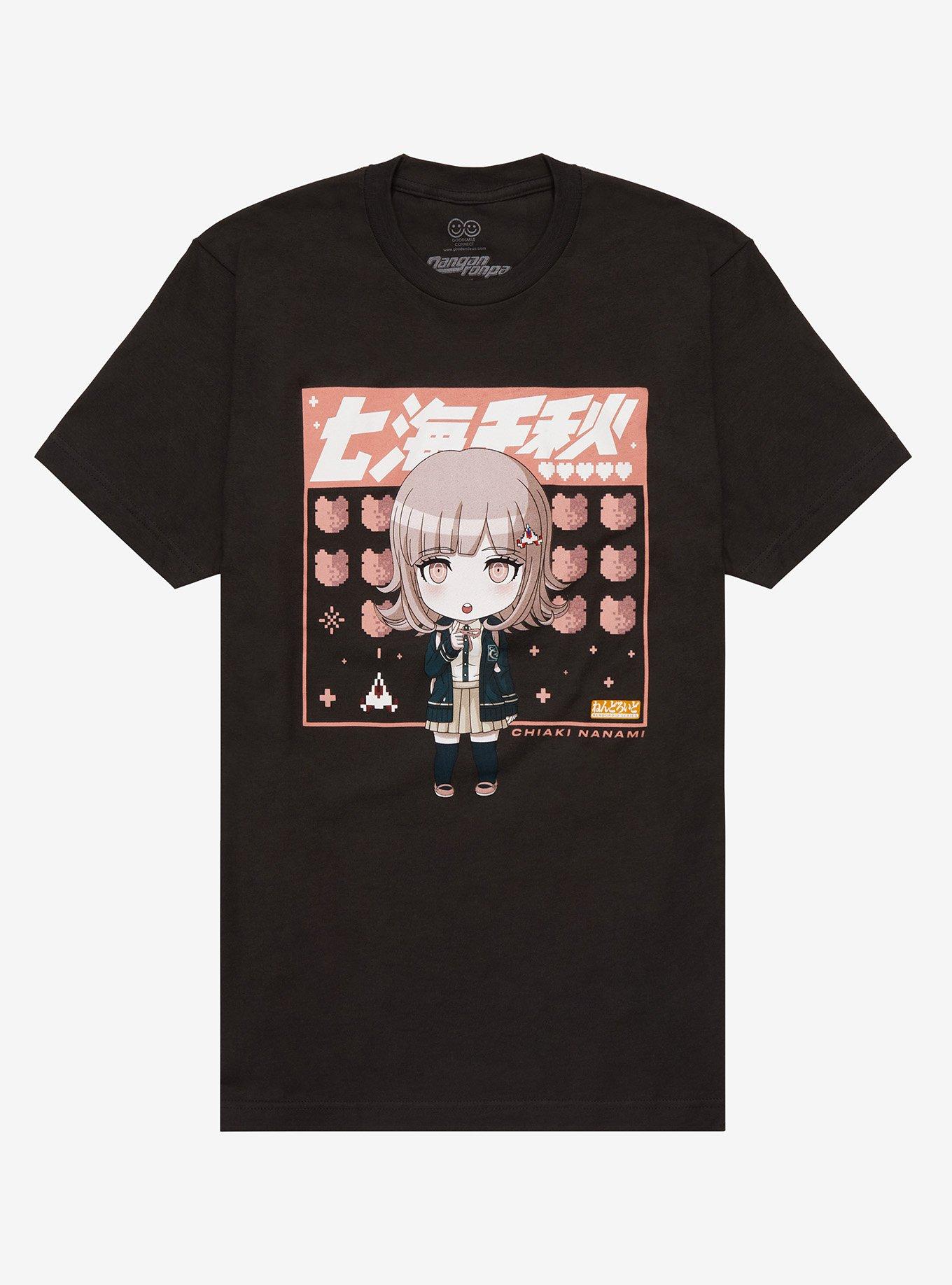 Danganronpa Nendoroid Chibi Chiaki Nanami T-Shirt, BLACK, hi-res