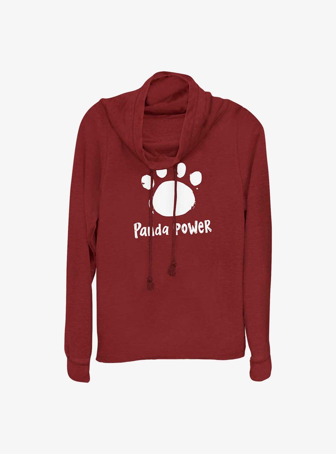 Disney Pixar Turning Red Panda Power Cowl Neck Long-Sleeve Top, SCARLET, hi-res