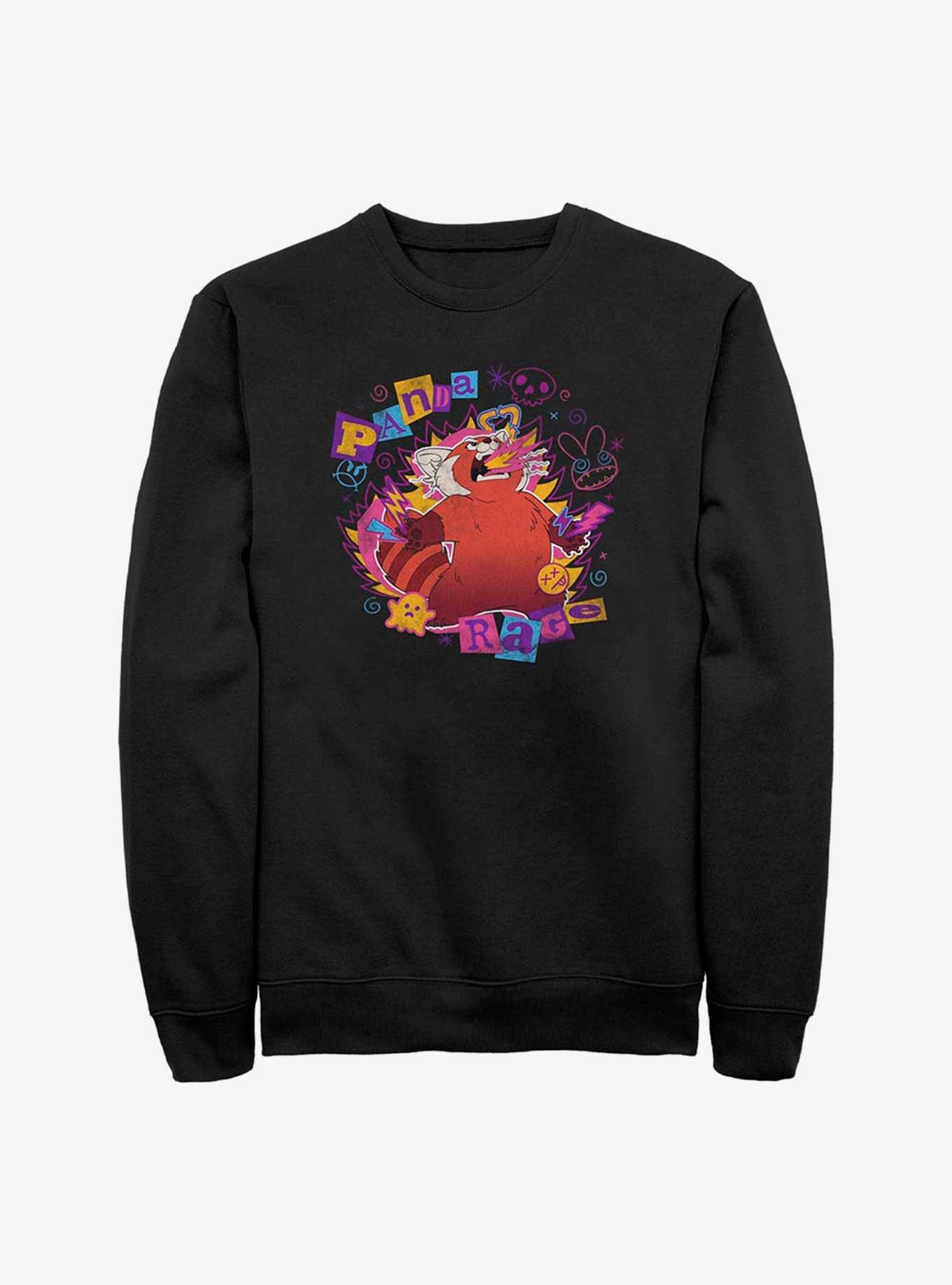 Disney Pixar Turning Red Panda Rage Sweatshirt, BLACK, hi-res