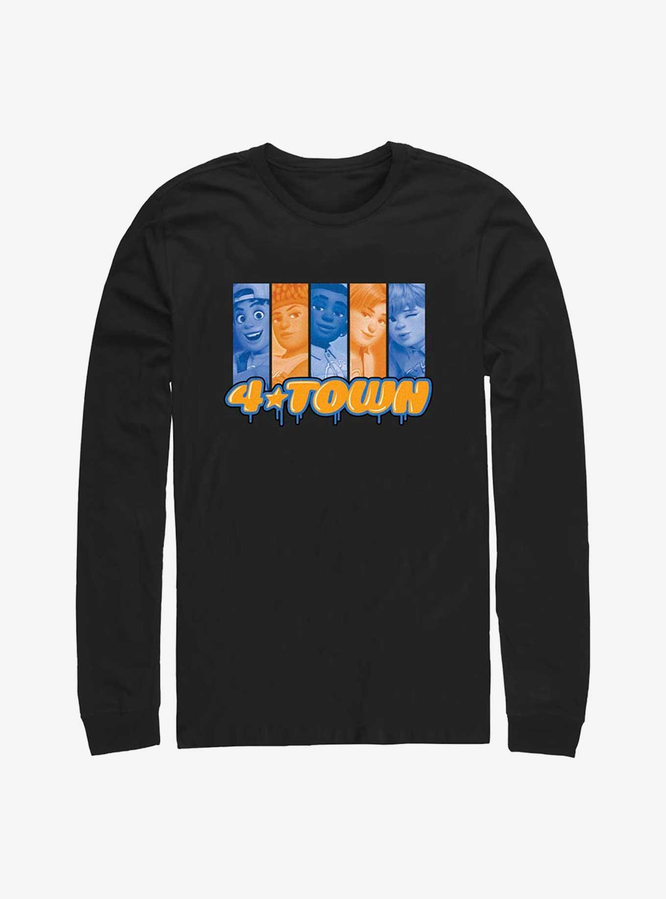 Disney Pixar Turning Red 4Town Drip Logo Long Sleeve T-Shirt